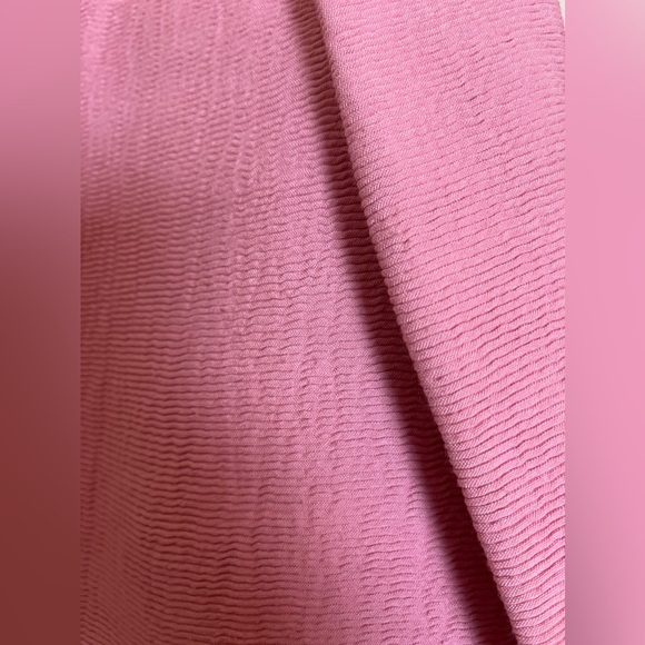 Zara Long Pink Textured Jacket - Picture 3 of 12